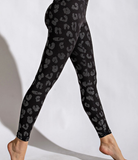 Plus Geo Foil Print Full Length Leggings
