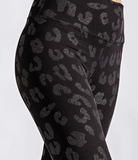 Plus Geo Foil Print Full Length Leggings