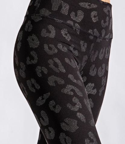 Plus Geo Foil Print Full Length Leggings