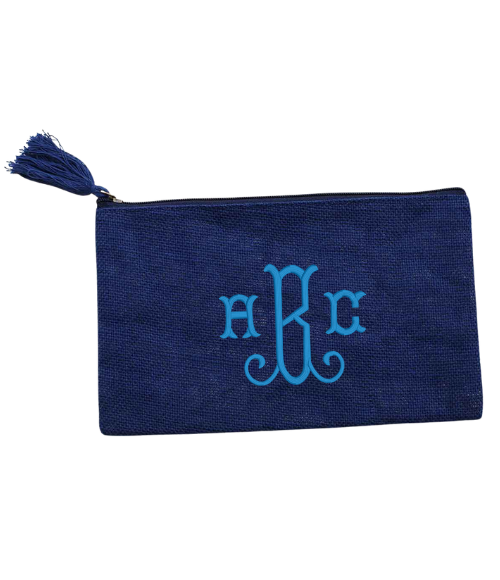 Jute Cosmetic Bag - multiple colors