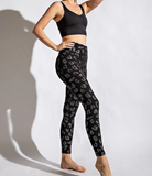 Plus Geo Foil Print Full Length Leggings