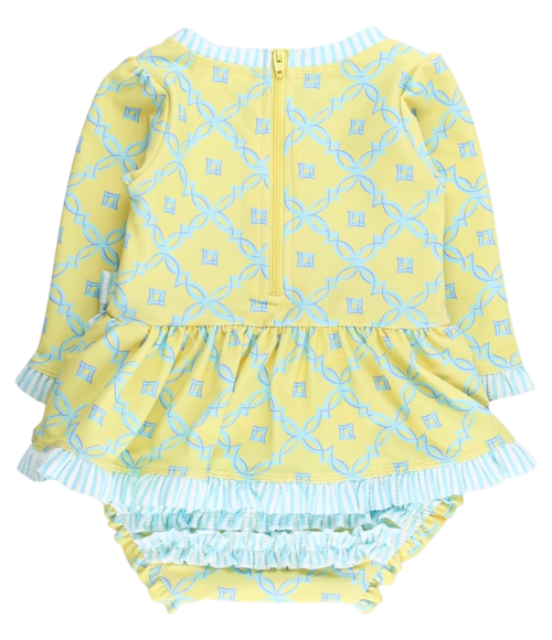 Aqua Coastal LS Rash Guard Swimsuit