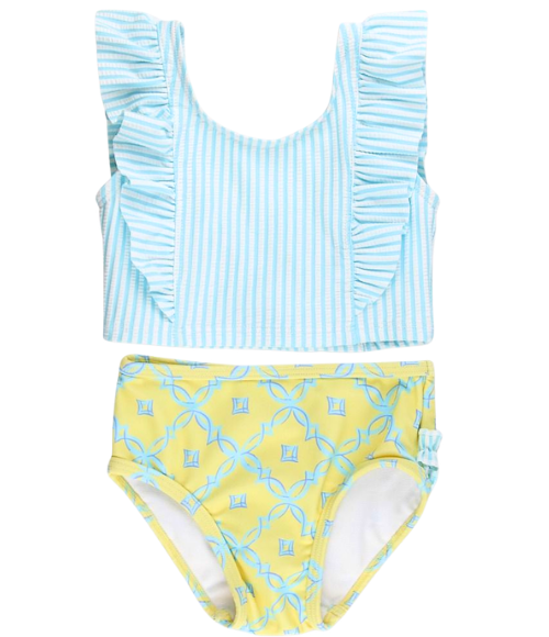 Aqua Coastal Waterfall Tankini