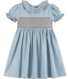 Autumn Smocked Pinstripe Dress