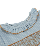 Autumn Smocked Pinstripe Dress