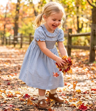 Autumn Smocked Pinstripe Dress