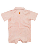 BQ Burnt Orange Guayabera Romper