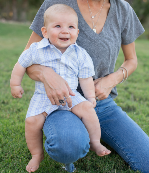 BQ Blue Plaid Linen Guayabera Romper