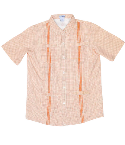 BQ Men's Burnt Orange Guayabera