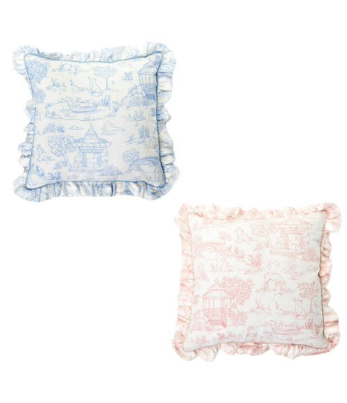 Baby Animal Toile Decorative Pillows