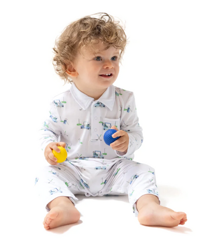 Baby Golf Carts LS Polo Romper