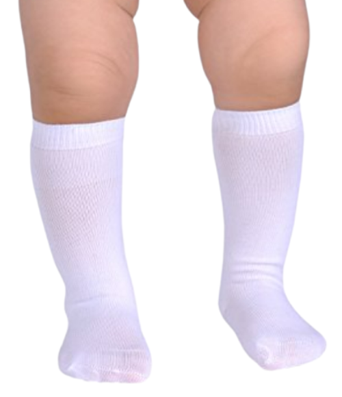 Baby Flat Knit Knee High Socks