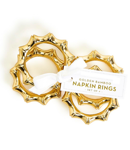 Golden Bamboo Napkin Rings