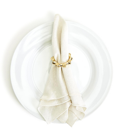 Golden Bamboo Napkin Rings