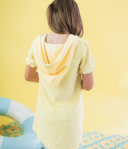 Soft Yellow Terry Full-Zip Cover Up