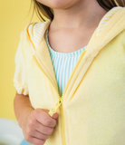 Soft Yellow Terry Full-Zip Cover Up