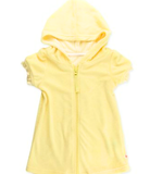 Soft Yellow Terry Full-Zip Cover Up