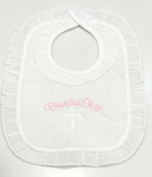 Embriodered Christening-Baptismal Bibs