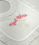 Embriodered Christening-Baptismal Bibs