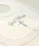 Embriodered Christening-Baptismal Bibs