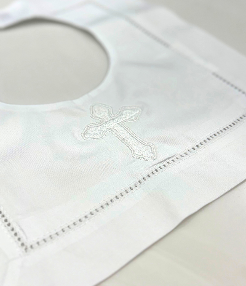 Embriodered Christening-Baptismal Bibs