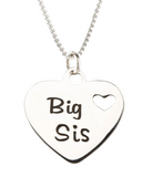 Big Sis Heart Charm Necklace