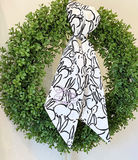 Black & White Bunny Easter Wreath Sashes