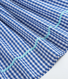 Blue Gingham Smocked School Dress