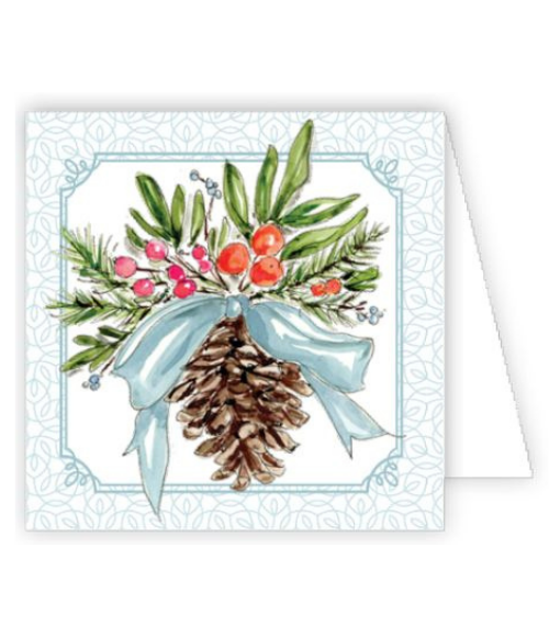 Christmas Pinecone Enclosure Card