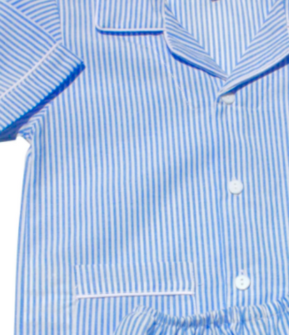 Blue Stripe Pajamas Set