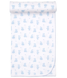 Kissy Teddy Bear Time Blue Blanket