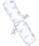 Kissy Teddy Bear Time Blue Blanket