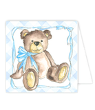 Blue Teddy with Blue Bow Enclosure Card