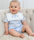 Blue Baby Boy Bubble Romper
