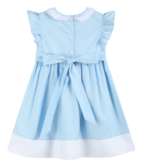 Big Sister Blue Smocked Dress