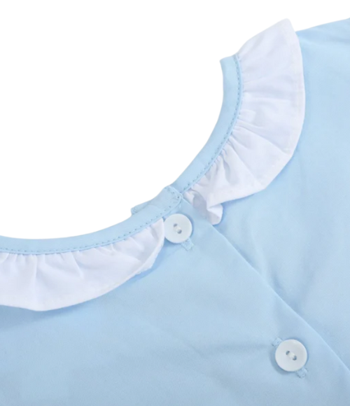 Big Sister Blue Smocked Dress