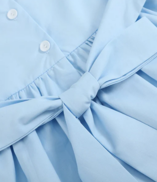 Big Sister Blue Smocked Dress