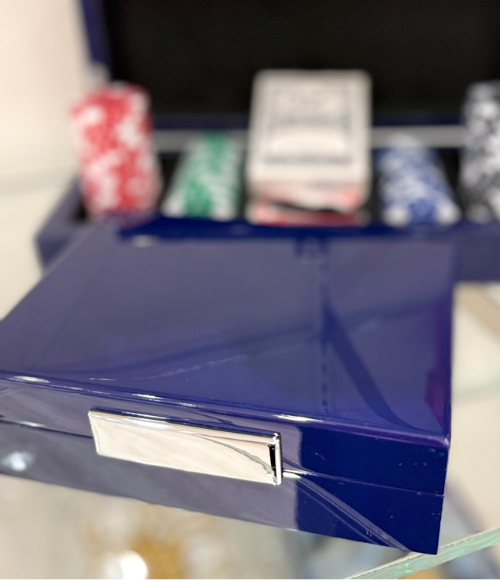 Blue Lacquer Playing Card Set