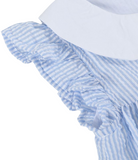 Blue & Pink Seersucker Bow Dress