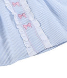 Blue & Pink Seersucker Bow Dress