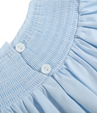 Blue & Pink Bow Smocked Bubble