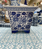 Blue & White Large Cache Pot