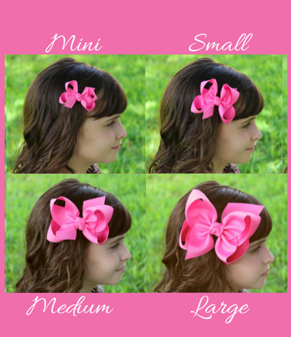 Burgundy Gingham Grosgrain Bow