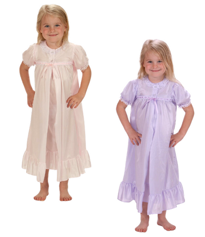 Traditional Peignoir Set - Short Sleeve