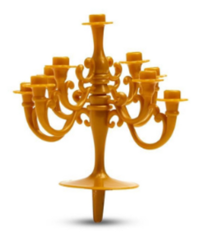 Candelabra Cake Topper with Candles