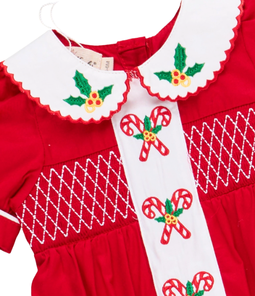Candy Cane Lane Smocked Bubble