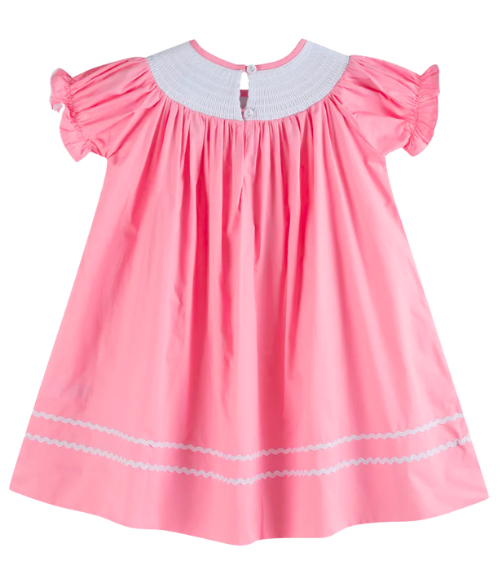Candy Heart Smocked Bishop Dress