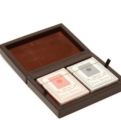 Poker Card Set in Chocolate Brown