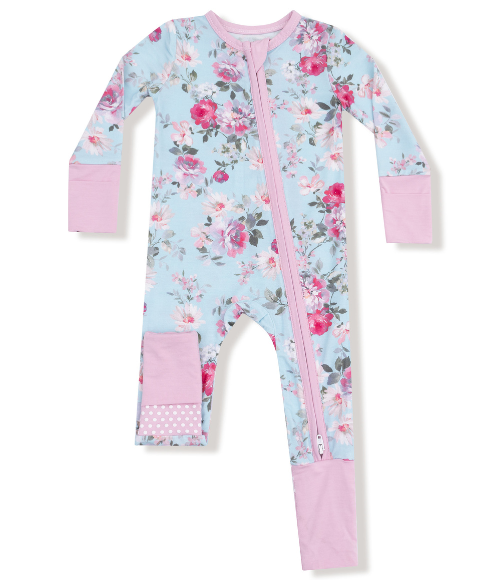 Charlotte Floral Fold-Over Cuff Footie