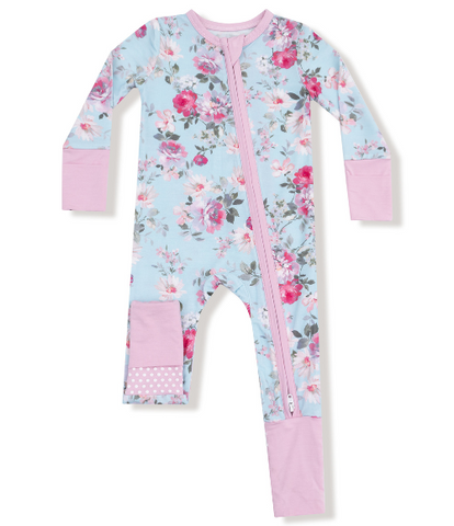 Charlotte Floral Fold-Over Cuff Footie